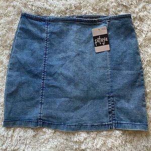 Mini denim skirt